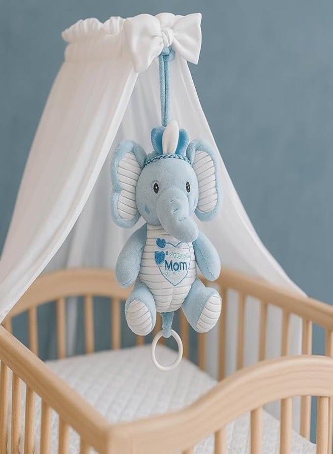 SMILE BABY Plush Hanging Toy Rattles for Crib and Stroller Keep Your Baby Entertained and Engaged. Soft, Colorful, and Safe, They Stimulate Sensory Development and are Perfect for Playtime Fun (BLUE -1) - Image 5